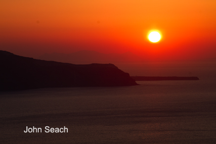 santorini sunset