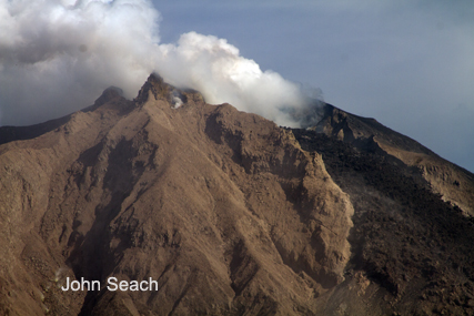 sinabung volcano summit